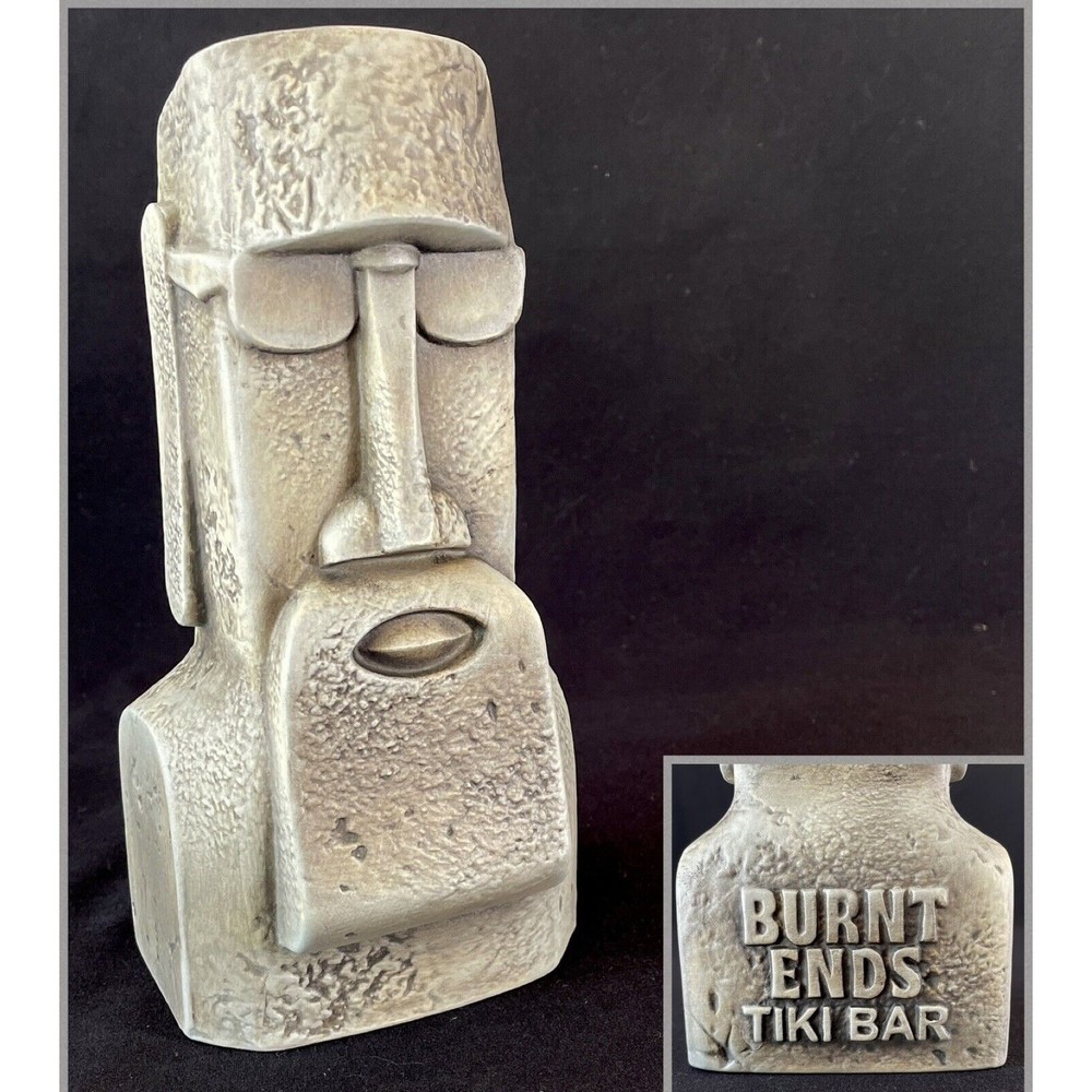 Tiki Farm Moai Tiki Mug Burnt Ends Dr BBQ Bar St Pete PERMENATLY CLOSED
